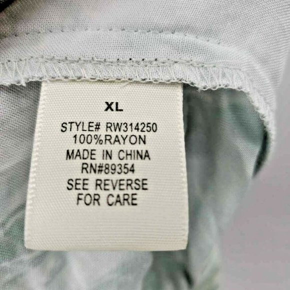 NWT ULTRA FLIRT SEA GREEN TIE DYE BUTTON BLOUSE XL - Picture 10 of 11